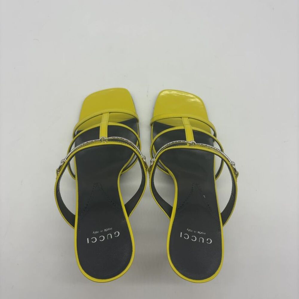 Gucci leather mules heeled sandals - Picture 2 of 7